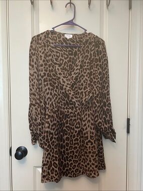 Parker Leopard Print Top in Brown and Black